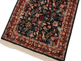 handmade Traditional Basarabian Black Red Hand Knotted RUNNER 100% WOOL area rug 3x12
