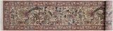 handmade Traditional Kashan Beige Pink Hand Knotted RUNNER 100% WOOL area rug 3x11