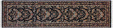 handmade Traditional Kashan Black Gray Hand Knotted RUNNER 100% WOOL area rug 3x10