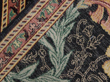 handmade Traditional Carnation Black Pink Hand Knotted RUNNER 100% WOOL area rug 3x10