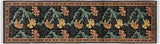 handmade Traditional Carnation Black Pink Hand Knotted RUNNER 100% WOOL area rug 3x10
