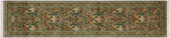 handmade Traditional Hamjolie Taupe Green Hand Knotted RUNNER 100% WOOL area rug 3x10