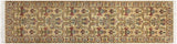 handmade Traditional Farhad Beige Gold Hand Knotted RUNNER 100% WOOL area rug 3x10