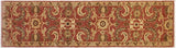 Classic Ziegler Tori Rose Gold Hand-Knotted Wool Runner  - 3'1'' x 12'3''