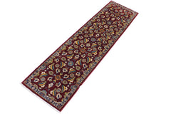 handmade Traditional Kafkaz Red Blue Hand Knotted RUNNER 100% WOOL area rug 3 x 10