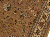 handmade Transitional Kashan Gold Ivory Hand Knotted RUNNER 100% WOOL area rug 3x10
