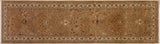 handmade Transitional Kashan Gold Ivory Hand Knotted RUNNER 100% WOOL area rug 3x10