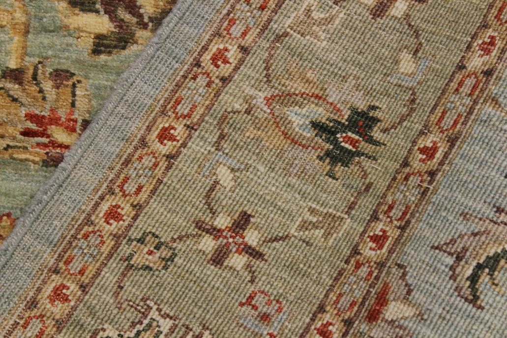 handmade Traditional Kafkaz Blue Green Hand Knotted RUNNER 100% WOOL area rug 4 x 12