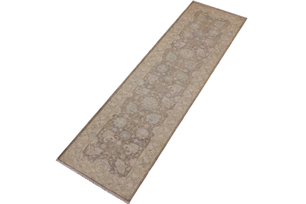 handmade Traditional Kafkaz Brown Ivory Hand Knotted RUNNER 100% WOOL area rug 3 x 10