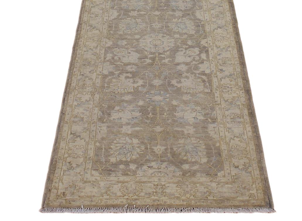 handmade Traditional Kafkaz Brown Ivory Hand Knotted RUNNER 100% WOOL area rug 3 x 10