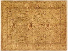 handmade Traditional William Tan Beige Hand Knotted RECTANGLE 100% WOOL area rug 4x6