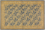 handmade Transitional Kafkaz Chobi Ziegler Lt. Blue Tan Hand Knotted RECTANGLE 100% WOOL area rug 4 x 6