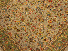 handmade Traditional Design Lt. Gray Lt. Green Hand Knotted RECTANGLE 100% WOOL area rug 4x6