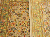 handmade Traditional Design Lt. Gray Lt. Green Hand Knotted RECTANGLE 100% WOOL area rug 4x6