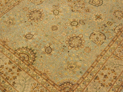 handmade Traditional Design Lt. Blue Gold Hand Knotted RECTANGLE 100% WOOL area rug 4x6