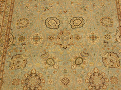 handmade Traditional Design Lt. Blue Gold Hand Knotted RECTANGLE 100% WOOL area rug 4x6