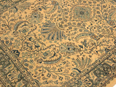 handmade Traditional Design Ivory Lt. Green Hand Knotted RECTANGLE 100% WOOL area rug 4x6