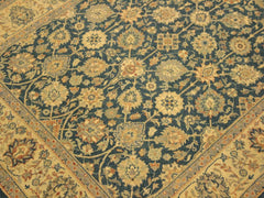 handmade Transitional Design Teal Blue Ivory Hand Knotted RECTANGLE 100% WOOL area rug 4x6