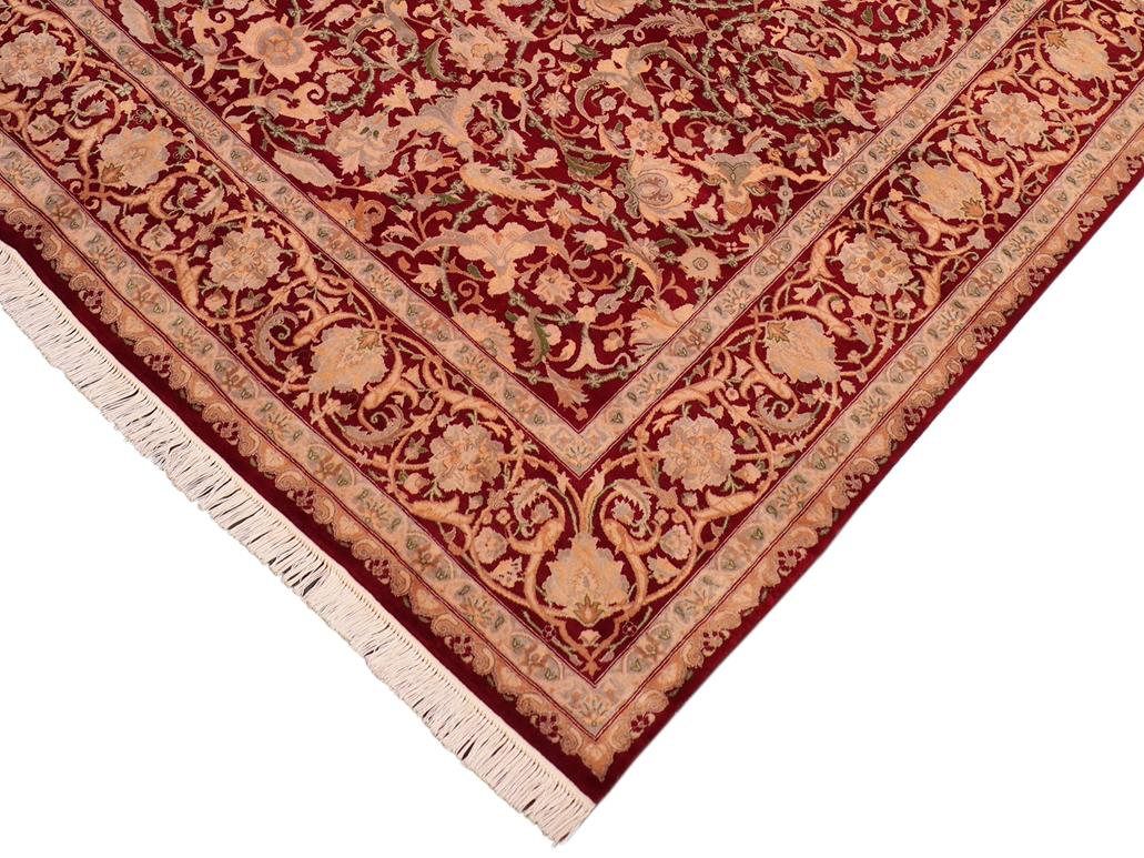 handmade Traditional Kashan Red Gold Hand Knotted RECTANGLE 100% WOOL area rug 8x10