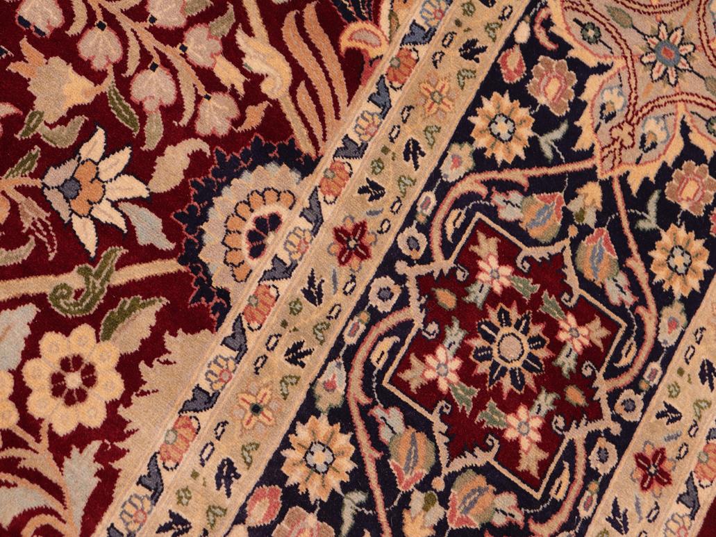 handmade Traditional Shahid Red Blue Hand Knotted RECTANGLE 100% WOOL area rug 8x10