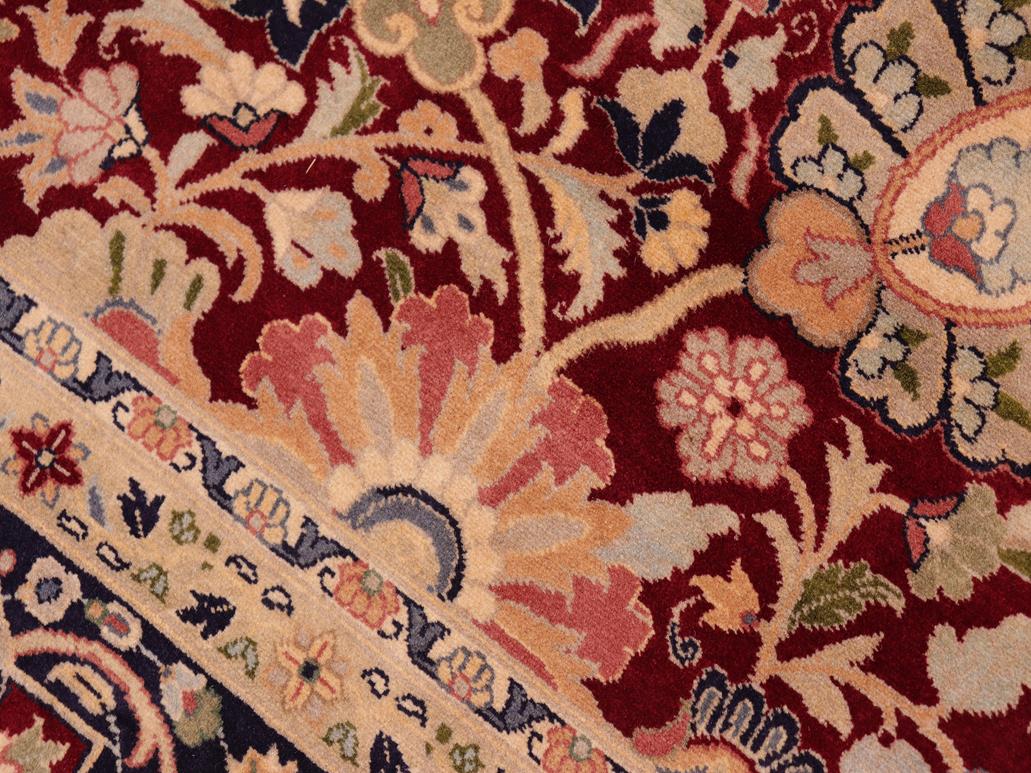 handmade Traditional Shahid Red Blue Hand Knotted RECTANGLE 100% WOOL area rug 8x10