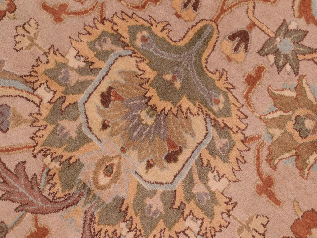 handmade Traditional Lahore Taupe Brown Hand Knotted RECTANGLE 100% WOOL area rug 8x10