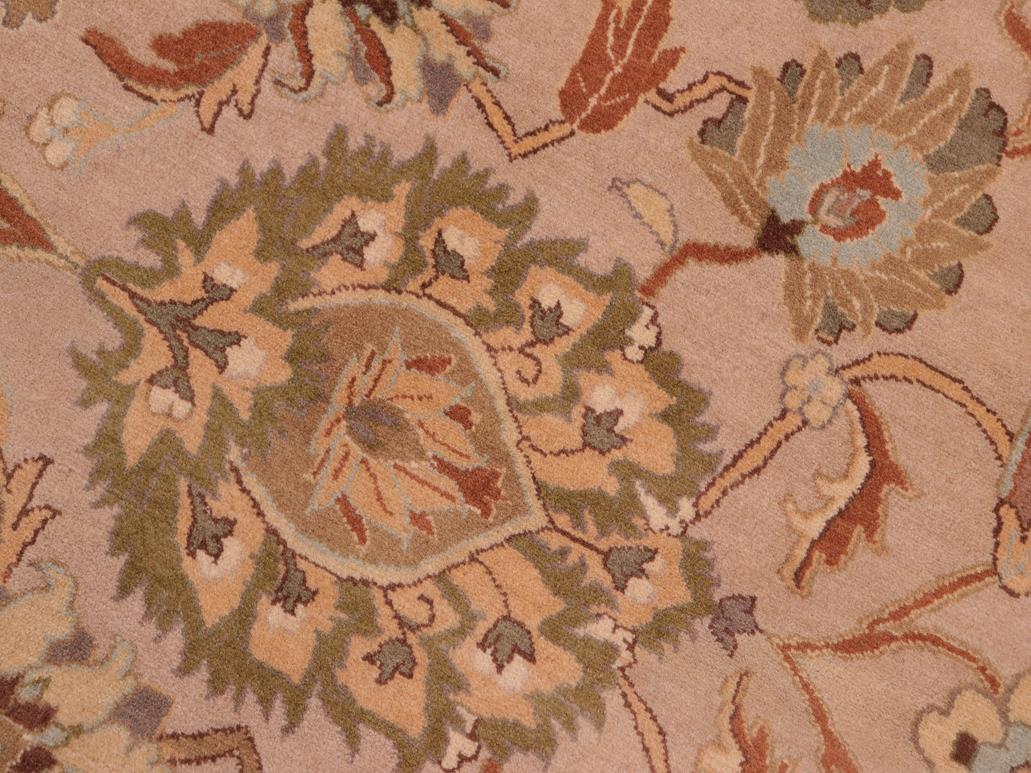 handmade Traditional Lahore Taupe Brown Hand Knotted RECTANGLE 100% WOOL area rug 8x10