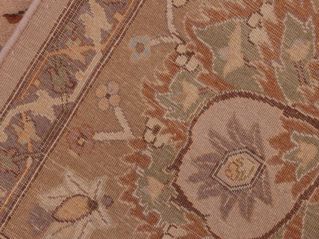 handmade Traditional Lahore Taupe Brown Hand Knotted RECTANGLE 100% WOOL area rug 8x10