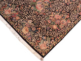 handmade Traditional Akbar Black Rust Hand Knotted RECTANGLE 100% WOOL area rug 8x10