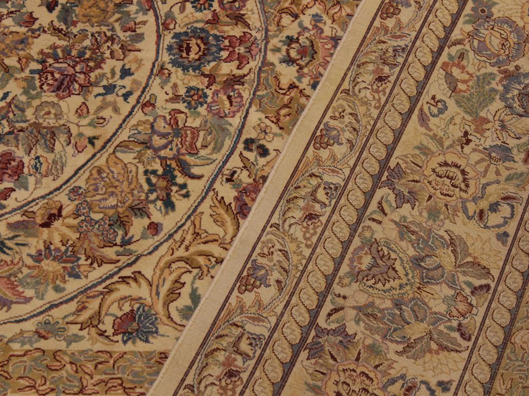 handmade Traditional Nazakat Beige Gold Hand Knotted RECTANGLE 100% WOOL area rug 9x12