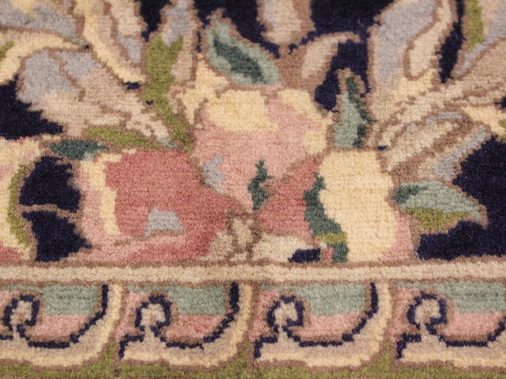 handmade Transitional Basan Blue Gray Hand Knotted RECTANGLE 100% WOOL area rug 9x12