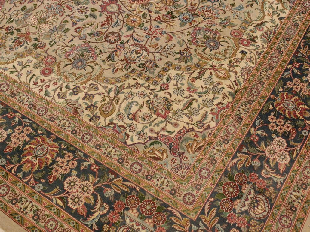 handmade Traditional Anarlaki Taupe Green Hand Knotted RECTANGLE 100% WOOL area rug 9x12