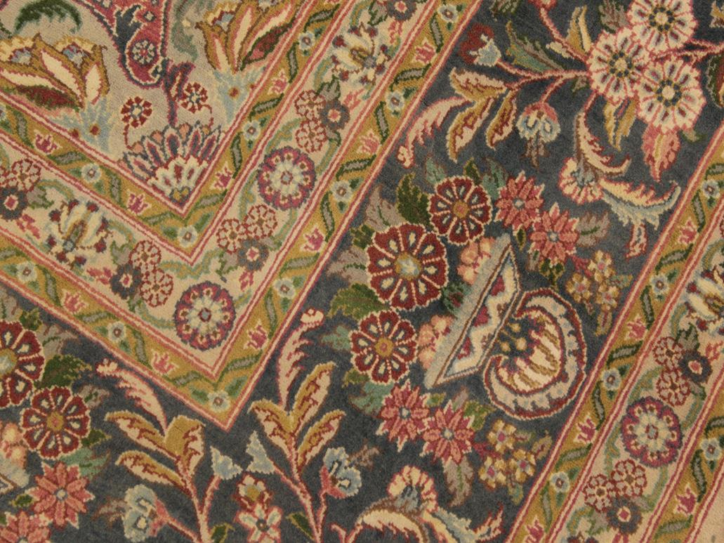 handmade Traditional Anarlaki Taupe Green Hand Knotted RECTANGLE 100% WOOL area rug 9x12