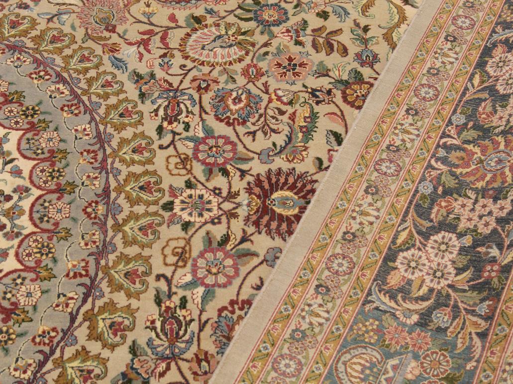 handmade Traditional Anarlaki Taupe Green Hand Knotted RECTANGLE 100% WOOL area rug 9x12