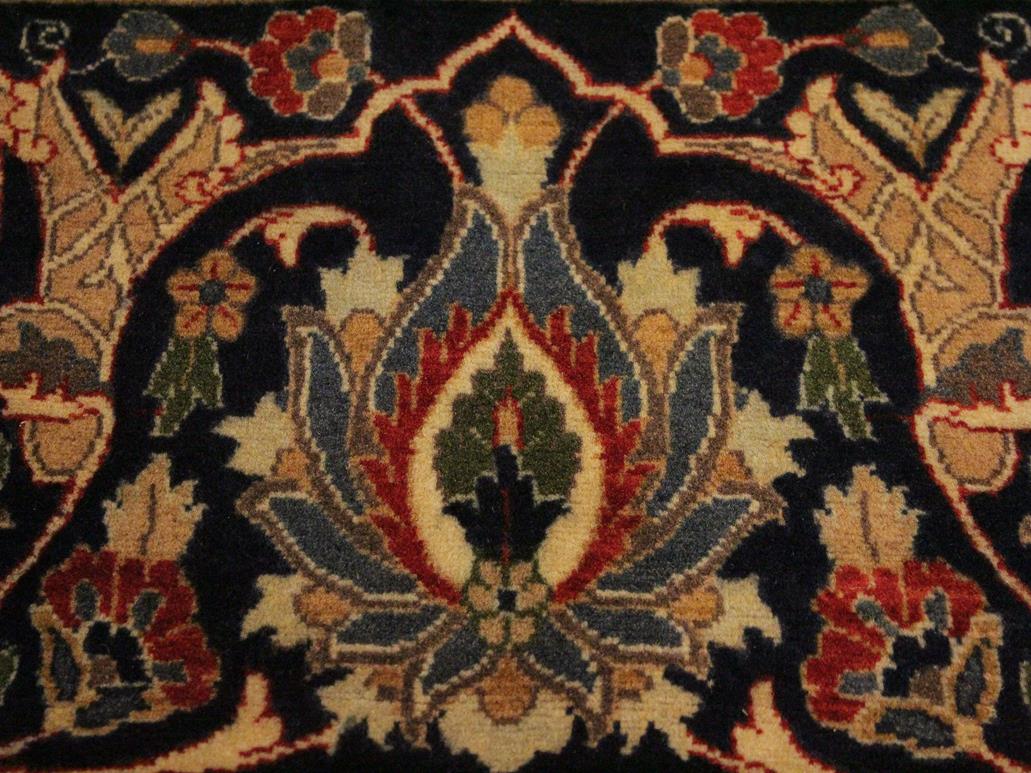 handmade Traditional Agra Tabriz Red Blue Hand Knotted RECTANGLE 100% WOOL area rug 9x12