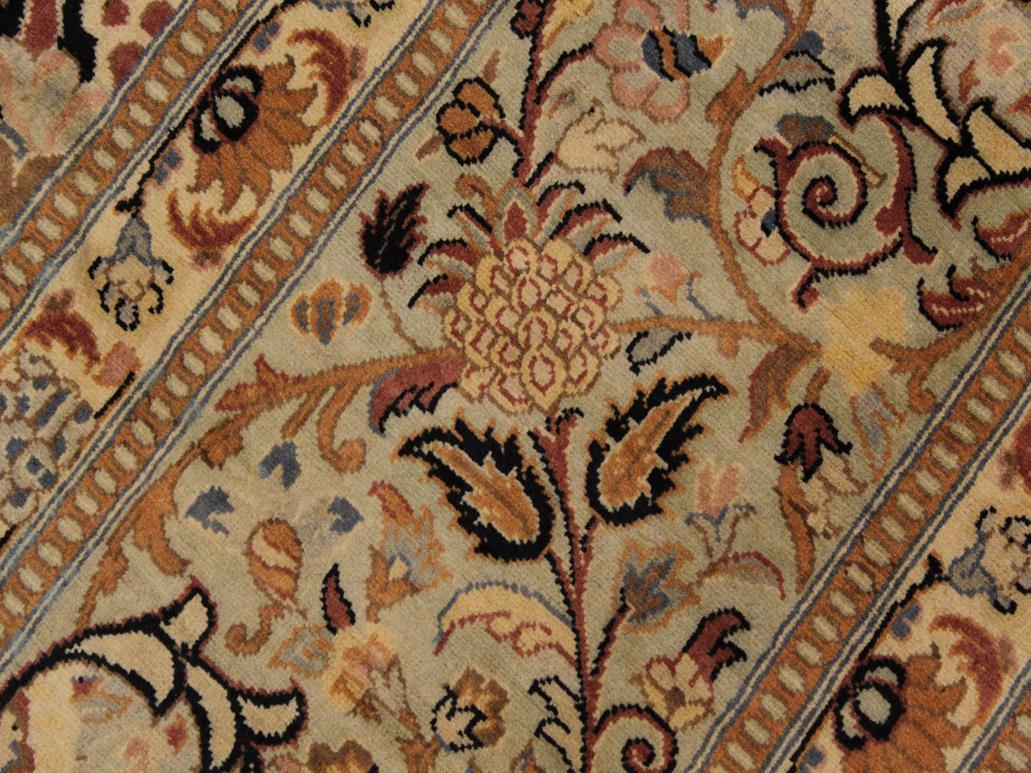 handmade Traditional Mujahid Black Taupe Hand Knotted RECTANGLE 100% WOOL area rug 9x12