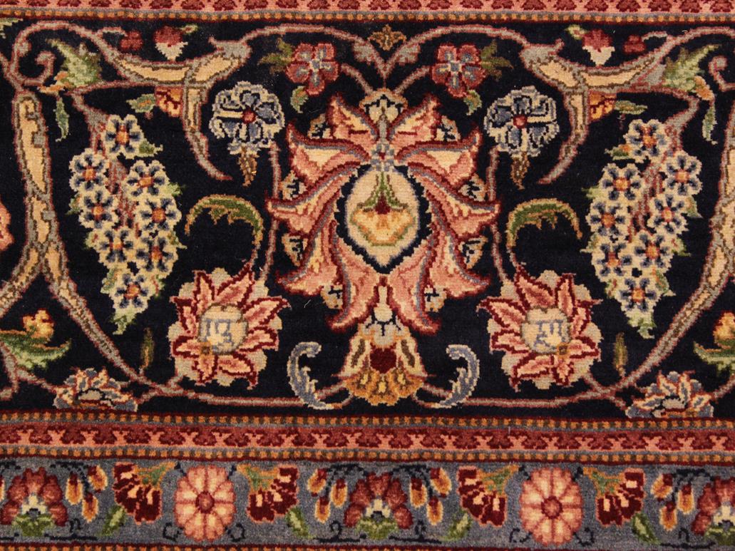 handmade Traditional Kashan Red Blue Hand Knotted RECTANGLE 100% WOOL area rug 9x12