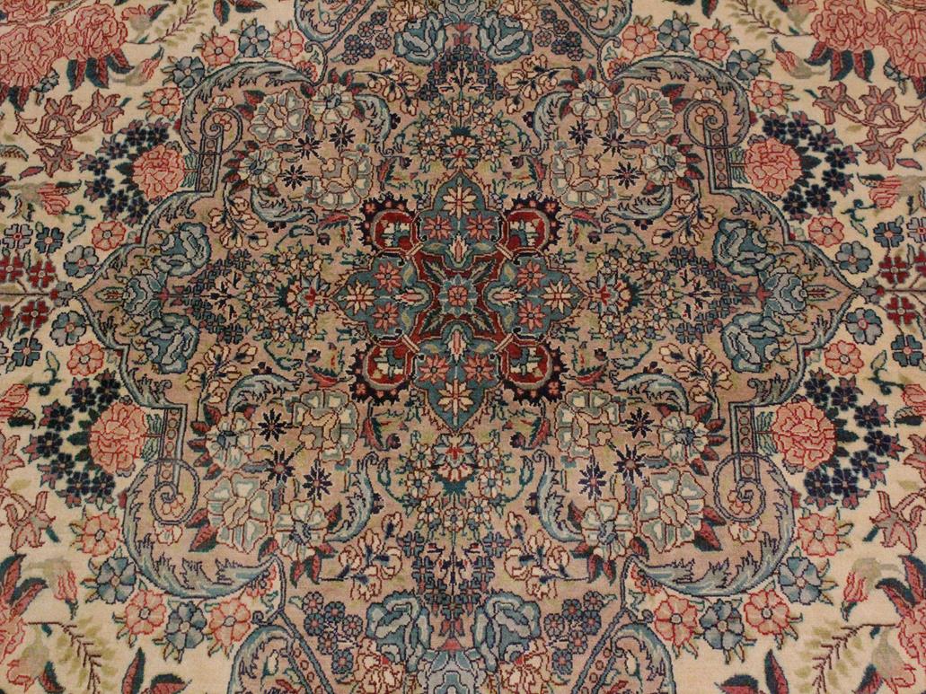 handmade Traditional Basarabian Ivory Pink Hand Knotted RECTANGLE 100% WOOL area rug 9x12