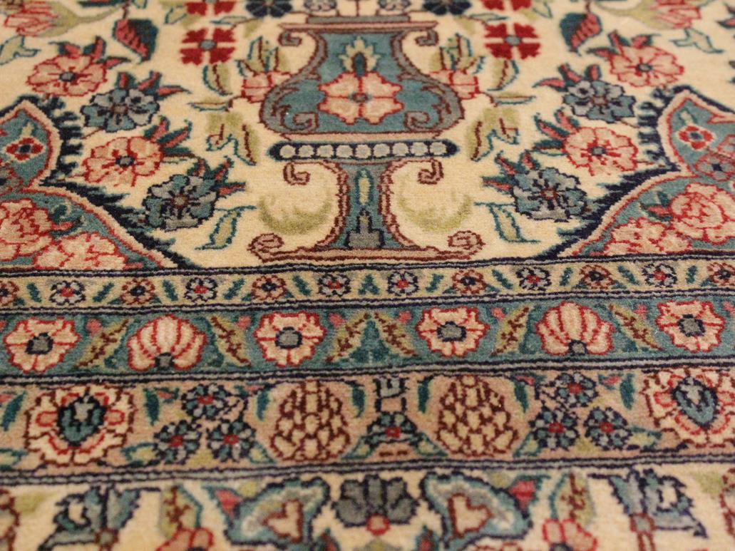 handmade Traditional Basarabian Ivory Pink Hand Knotted RECTANGLE 100% WOOL area rug 9x12