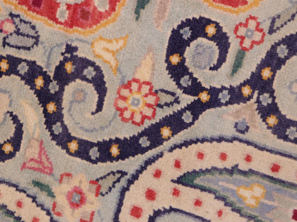 handmade Transitional Guhm Blue Beige Hand Knotted RECTANGLE 100% WOOL area rug 5x7