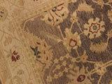 handmade Transitional Kafkaz Brown Beige Hand Knotted RUNNER 100% WOOL area rug 3x8