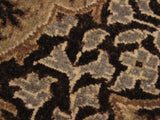 handmade Transitional Veg Dye Brown Gold Hand Knotted RUNNER 100% WOOL area rug 3x11