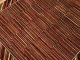 Modern Gabbeh Georgian Blue/Red Wool Rug - 3'3'' x 4'9''