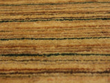 Modern Gabbeh Alaina Beige/Green Wool Rug - 3'1'' x 4'11''