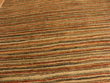 Contemporary Gabbeh Nereida Beige/Rust Wool Rug - 3'1'' x 5'1''