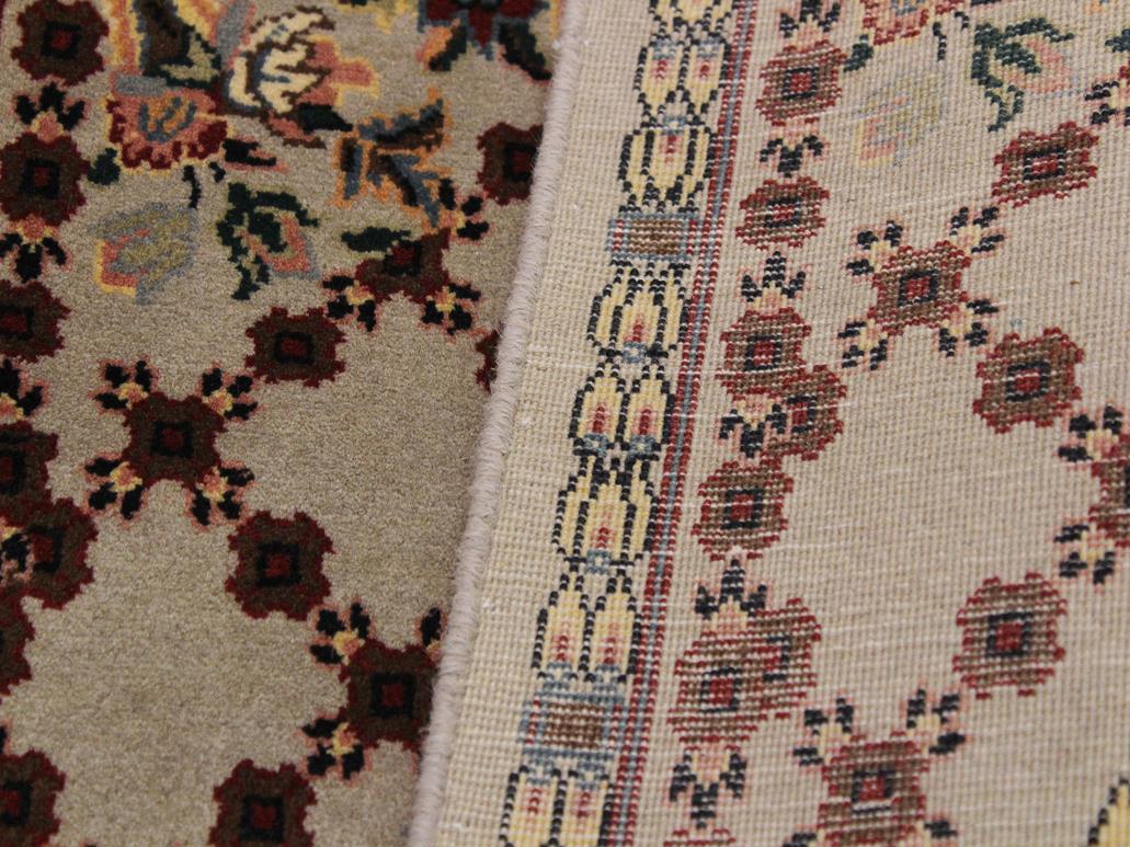handmade Traditional B/2 Taupe Yellow Hand Knotted RECTANGLE 100% WOOL area rug 2x3