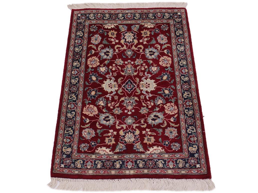 handmade Traditional Abasi Afsha Red Blue Hand Knotted RECTANGLE 100% WOOL area rug 2x3