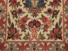 handmade Traditional Abusson Beige Green Hand Knotted RECTANGLE 100% WOOL area rug 2x2