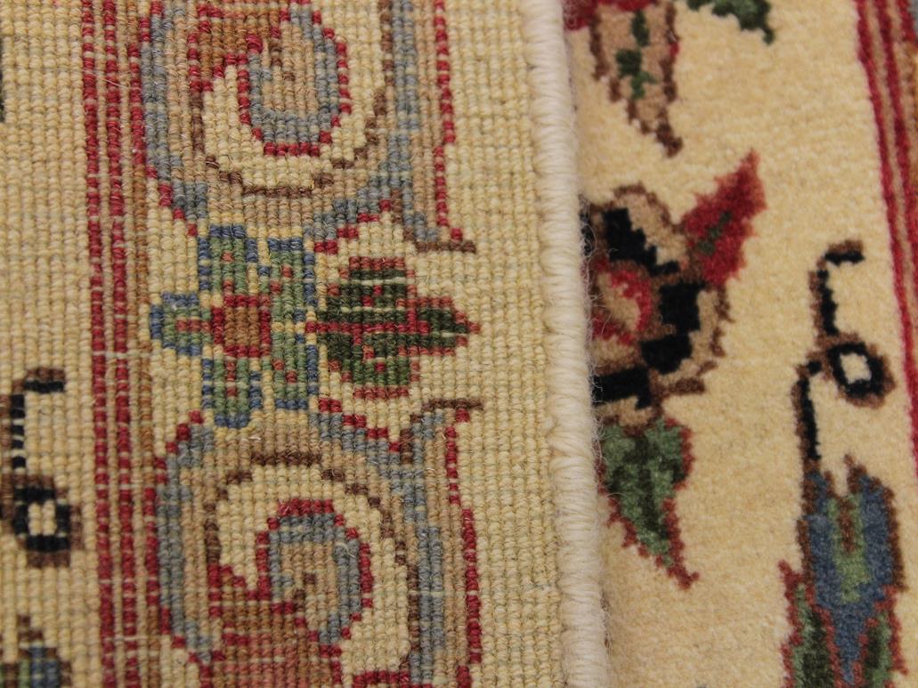 handmade Traditional Abusson Beige Green Hand Knotted RECTANGLE 100% WOOL area rug 2x2