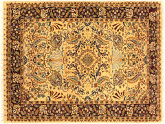 handmade Traditional Design Tan Red Hand Knotted RECTANGLE 100% WOOL area rug 3x5
